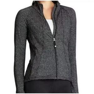 Athleta Jacket Heartbeat Herringbone Hope Full Zip Athletic Activewear Medium